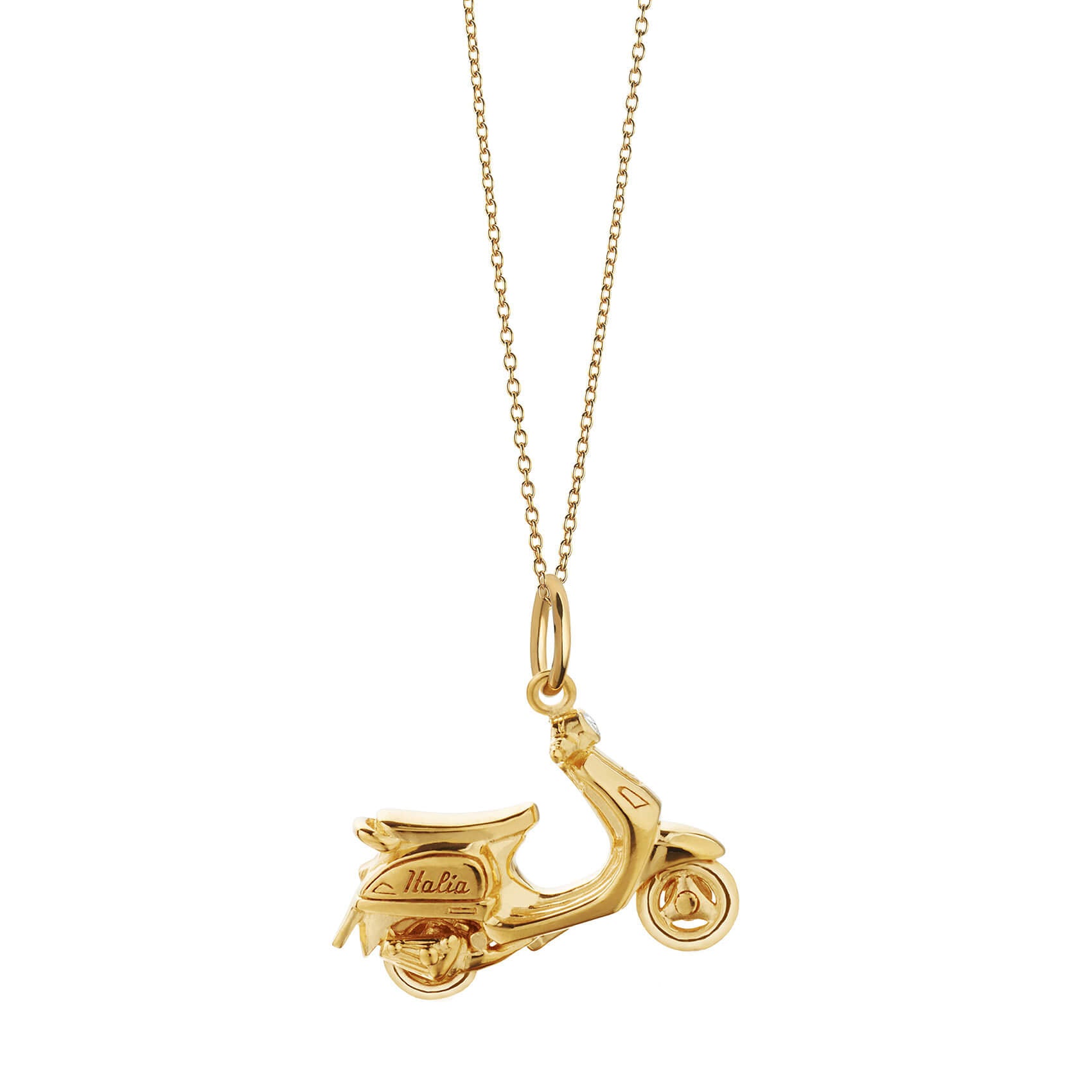 Scooter Charm Italy Solid Gold