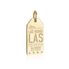 Las Vegas Luggage Tag Charm, Solid Gold