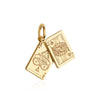 Las Vegas Black Jack Cards Charm, Solid Gold