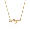 Las Vegas Mini Script Necklace Gold