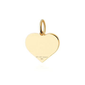 Mom Heart Charm Necklace, Gold