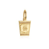 New York City Coffee Cup Charm, Gold Mini