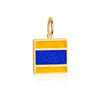 Letter D, Nautical Flag Gold Large Charm