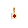 Letter F, Nautical Flag Solid Gold Mini Charm