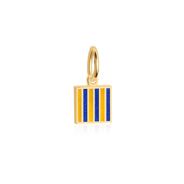 Letter G, Nautical Flag Solid Gold Mini Charm