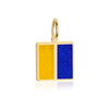 Letter K, Nautical Flag Gold Large Charm
