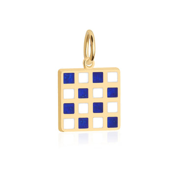 Letter N, Nautical Flag Solid Gold Large Charm