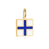 Letter X, Nautical Flag Gold Large Charm