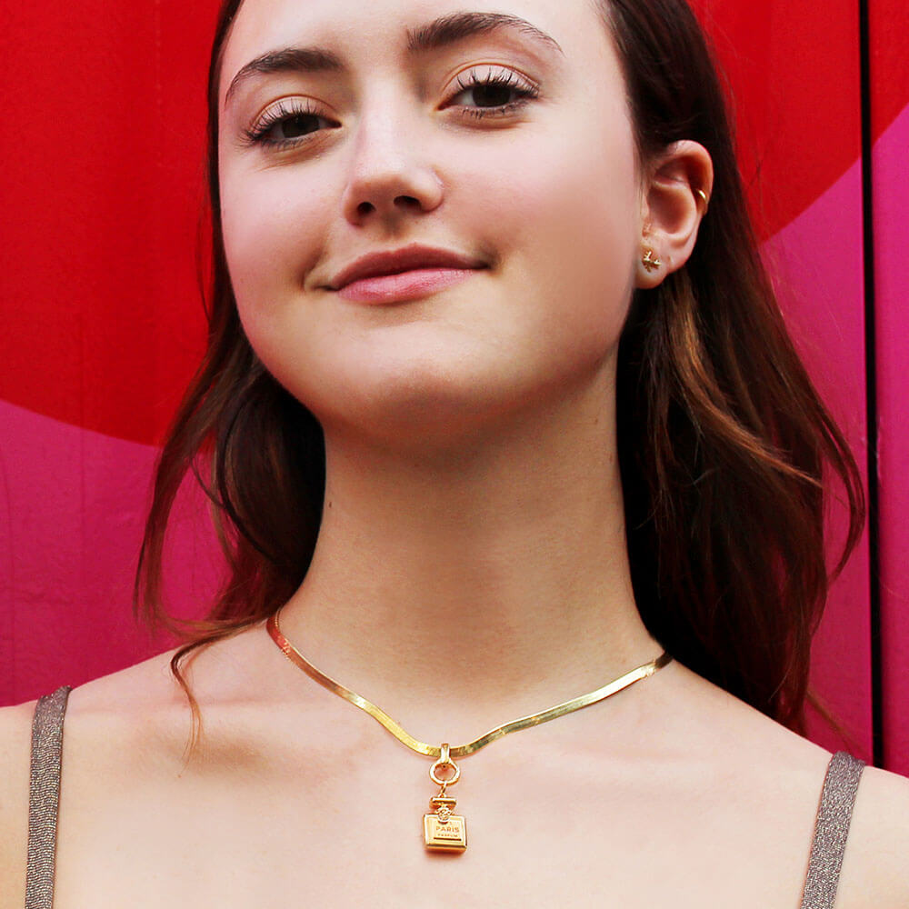 Infinity Link Charm Holder | Gold Vermeil | Infinity Link Charm