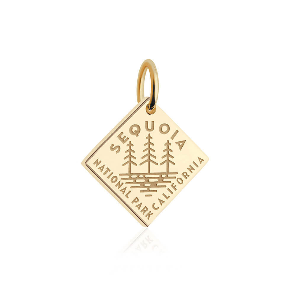 gold vermeil solid gold sequoia national park california charm