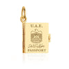 Passport Book Charm United Arab Emirates Solid Gold