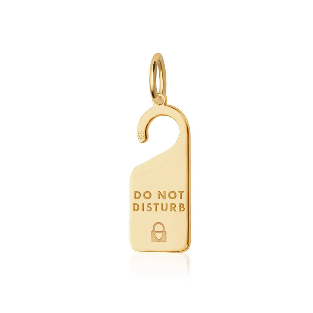 Las Vegas Do Not Disturb Charm, Solid Gold