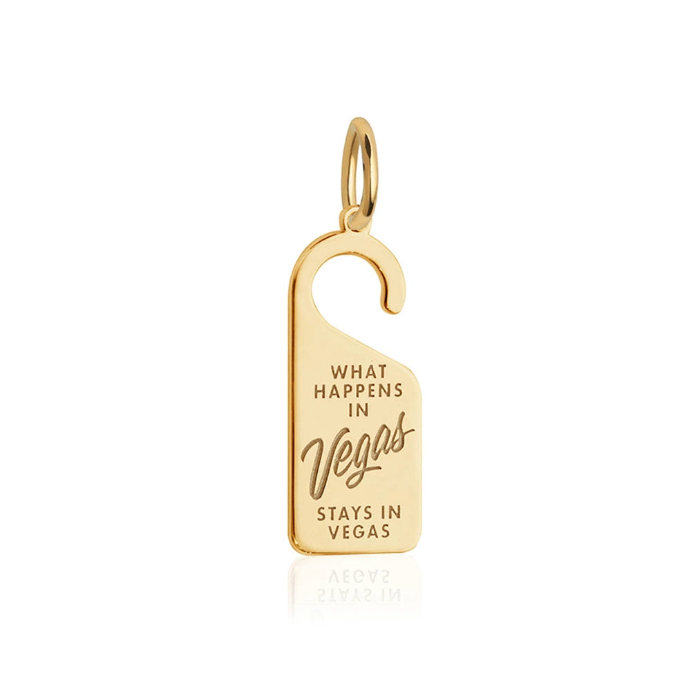 Las Vegas Do Not Disturb Charm, Solid Gold