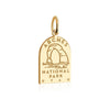 gold vermeil solid gold engraved arches national park charm