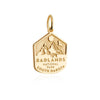 Badlands National Park Charm, Solid Gold