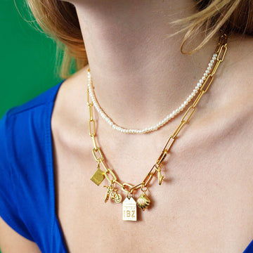 The Clip Charm Necklace, Gold