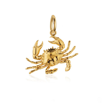 Crab Charm Solid Gold