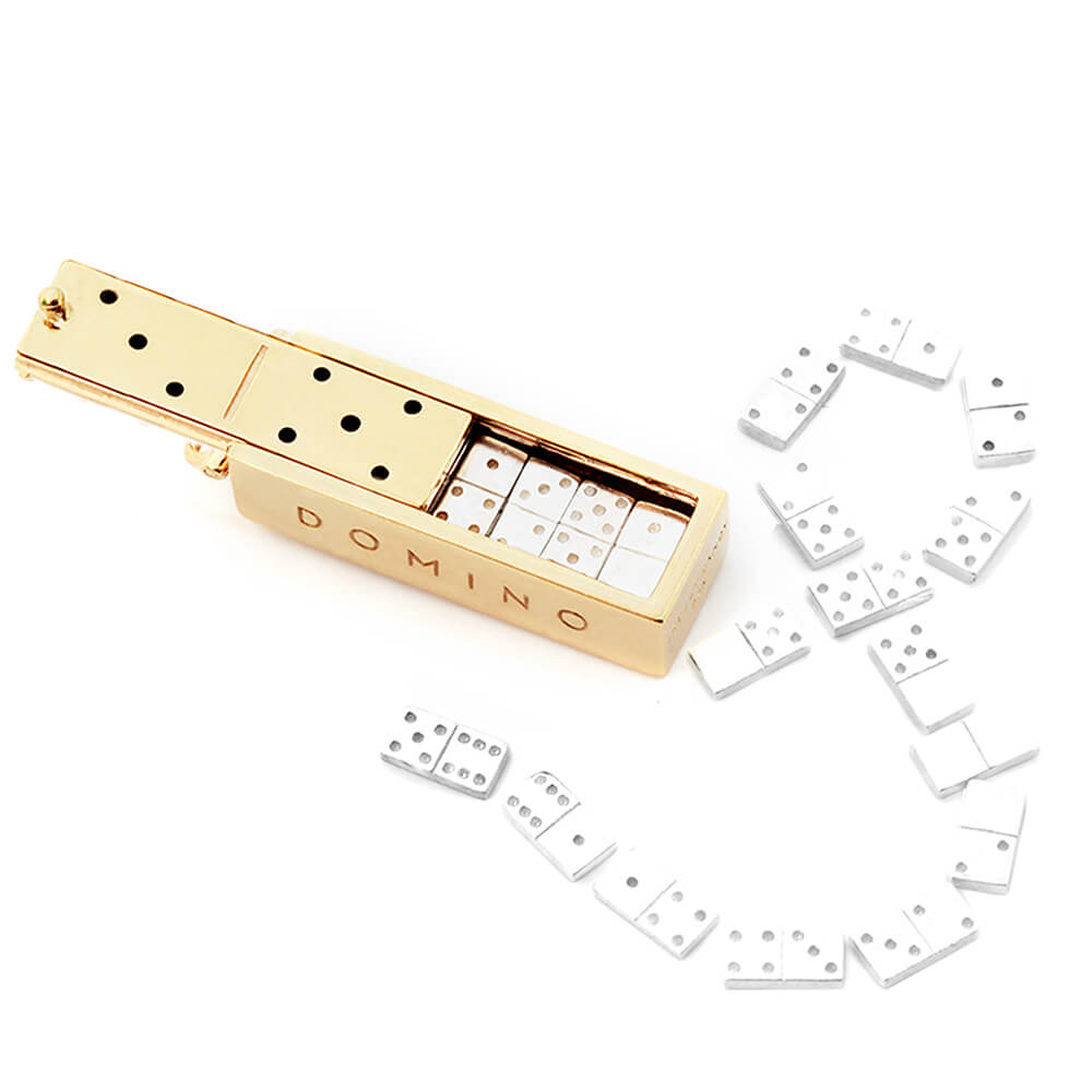Domino Charm, Gold Two-Tone