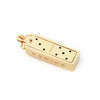 Domino Charm, Solid Gold Two-Tone