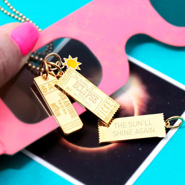 Event Ticket Customizable Charm Solid Gold