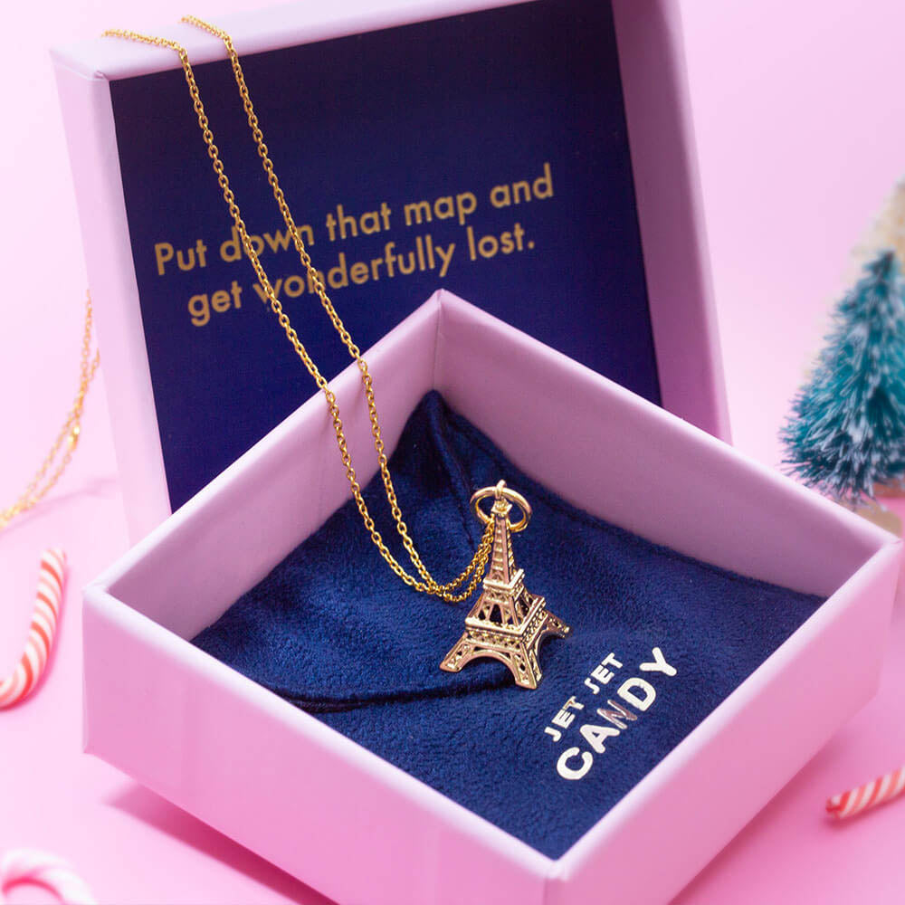 Eiffel Tower Necklace Gold
