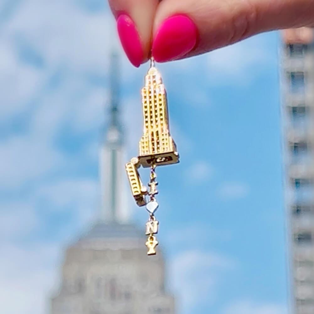 Empire State Building Charm, Gold Two-Tone