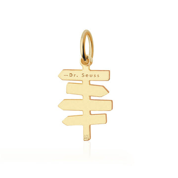 "Oh the Places You’ll Go" Charm Enamel Solid Gold