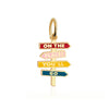 "Oh the Places You’ll Go" Charm Enamel Solid Gold