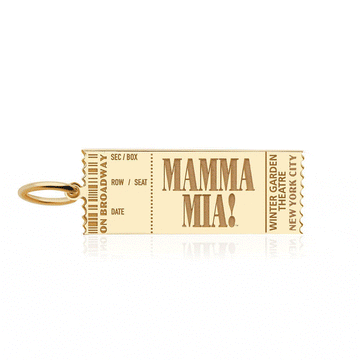 MAMMA MIA! X Jet Set Candy Customizable Broadway Charm, Solid Gold