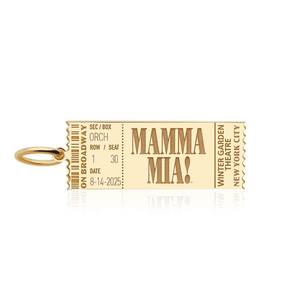 MAMMA MIA! X Jet Set Candy Customizable Broadway Charm, Gold