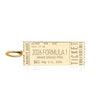Event Ticket Customizable Charm Solid Gold