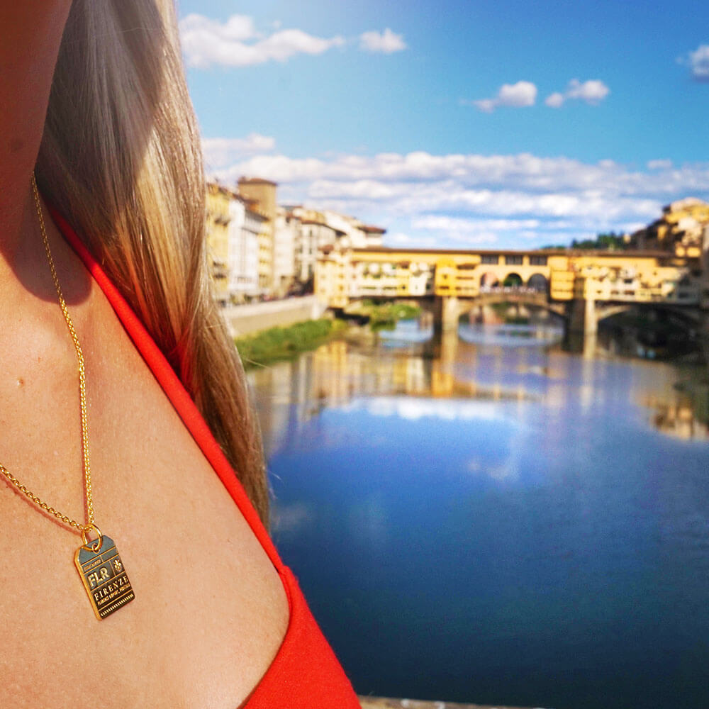 Luggage Tag Charm, Silver