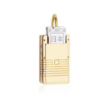 Handheld Video Game Charm, Two-Tone Gold