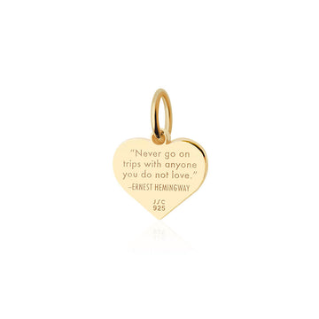 Compass Heart Mini Charm, Gold