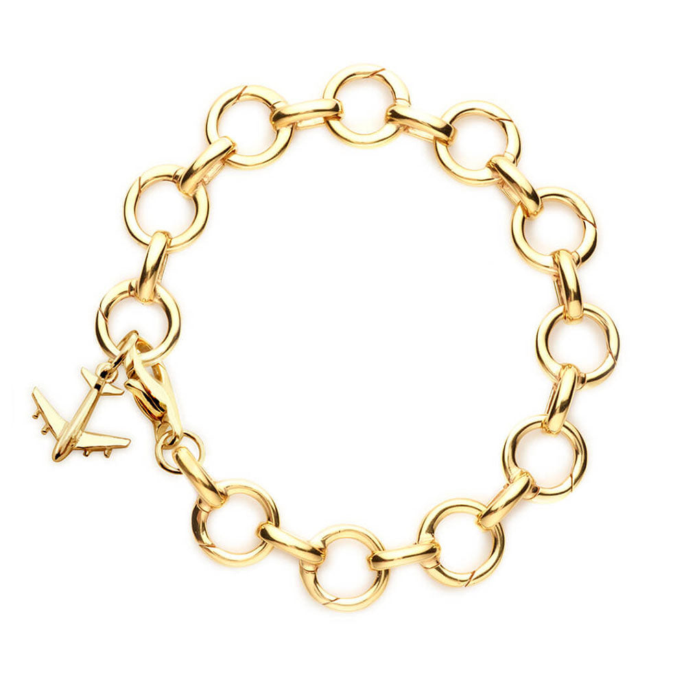 Gold Infinity Link Bracelet for Charms | Gold Vermeil Bracelet