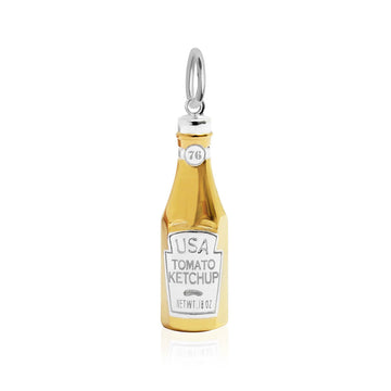 USA Ketchup Charm Gold