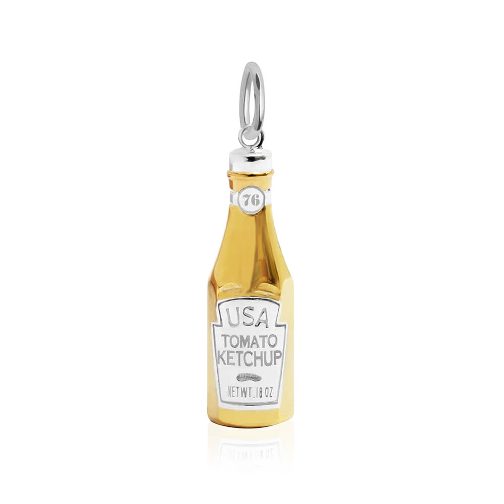 USA Ketchup Charm Solid Gold