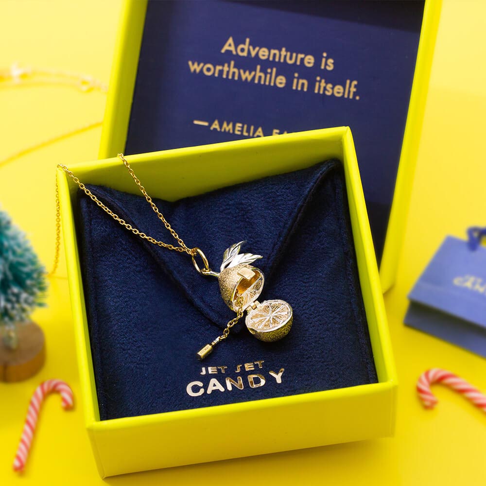 Lemon Limoncello Charm Necklace Gold