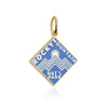 Rocky Mountain National Park Charm, Solid Gold Enamel