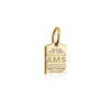 Amsterdam AMS Luggage Tag Charm, Gold Mini