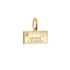 Antigua and Barbuda Passport Stamp Charm, Gold Mini