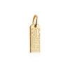Boston Massachusetts USA BOS Luggage Tag Charm, Gold Mini