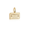 Barbados Passport Stamp Charm, Gold Mini