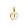 Belize Passport Stamp Charm, Gold Mini