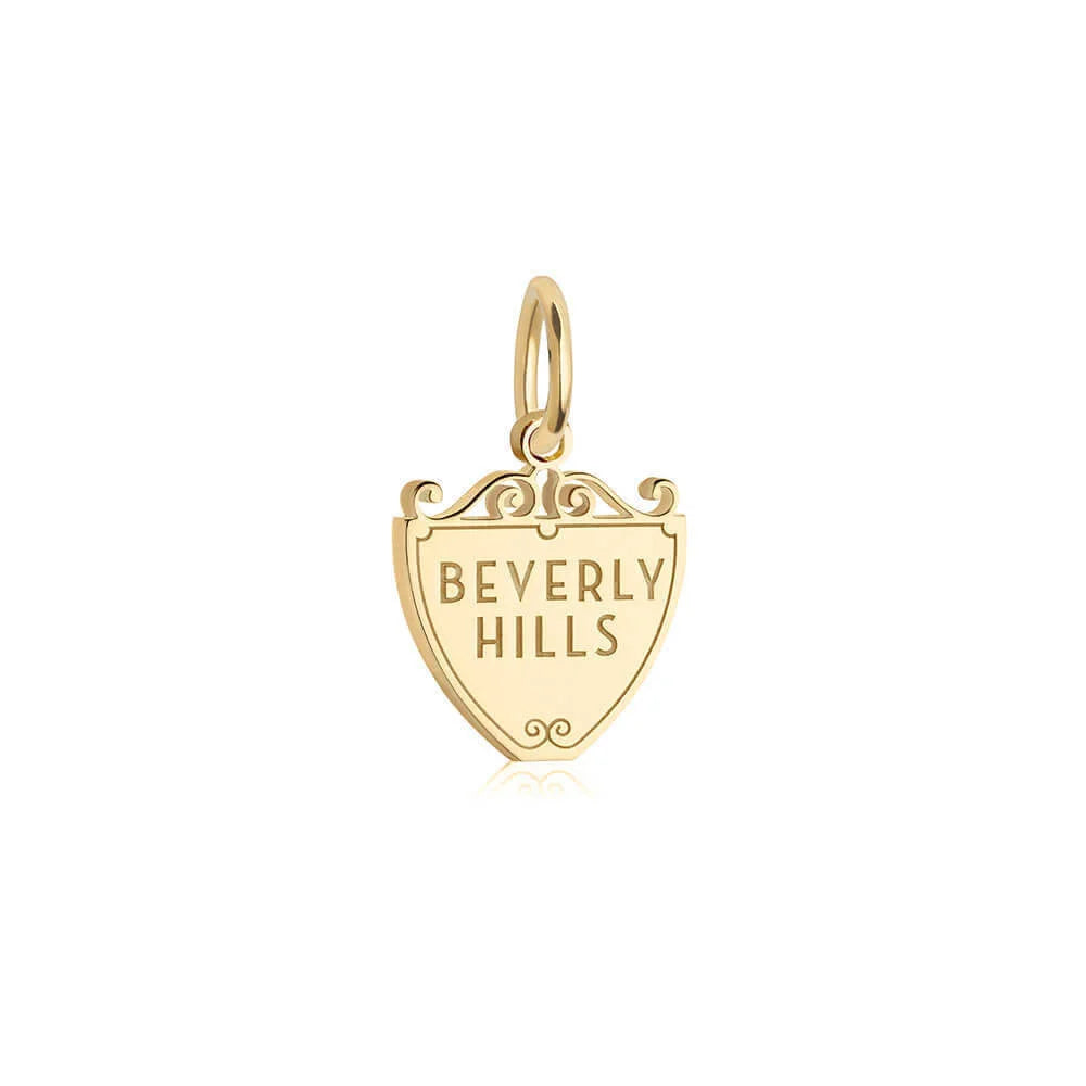Beverly Hills 90210 Sign Charm, Gold Mini