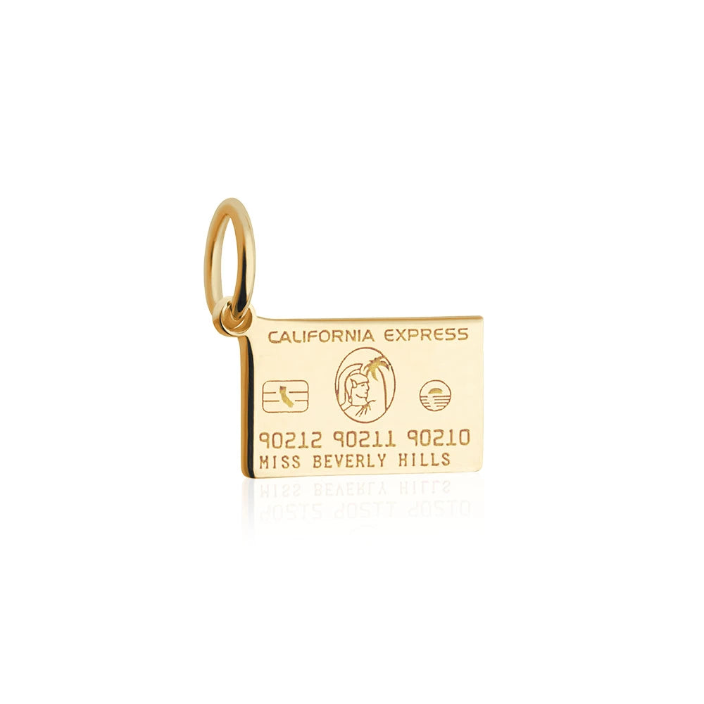 California Credit Card Charm, Gold Mini