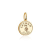 Cayman Islands Passport Stamp Charm, Gold Mini
