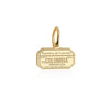 Colombia Passport Stamp Charm, Gold Mini