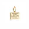 Curacao Passport Stamp Charm, Gold Mini