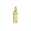 Dublin DUB Luggage Tag Charm, Gold Mini